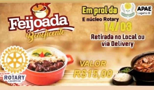 Feijoada Beneficente da Apae será realizada dia 14 de março