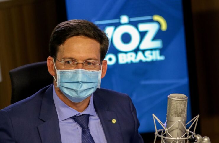 O  ministro da Cidadania,João Roma, participa do programa A Voz do Brasil