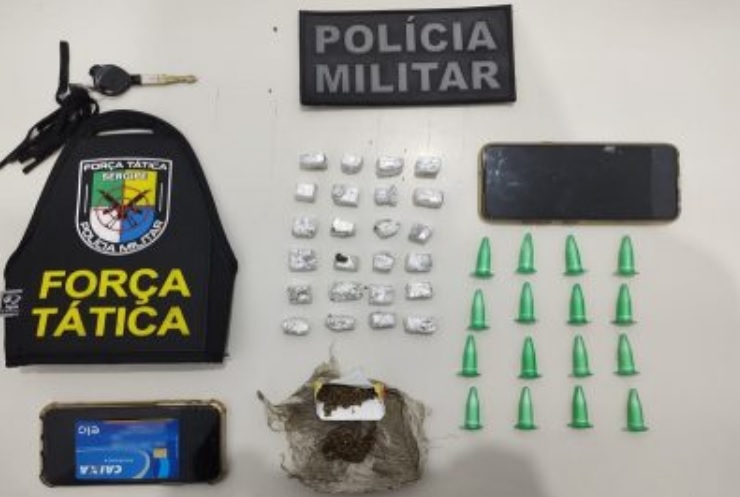Polícia Militar prende suspeito por tráfico de drogas em Lagarto