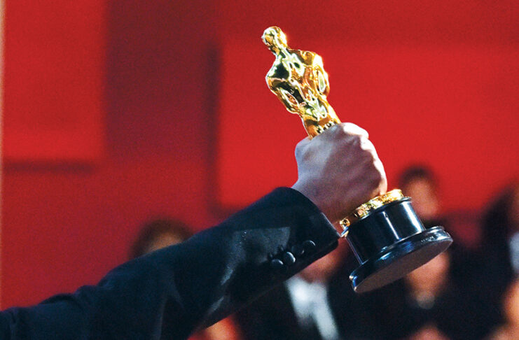 Mandatory Credit: Photo by Andrew H Walker/Shutterstock (8434891ne)
Barry Jenkins after 'Moonlight' is named as 'Best Picture' winner
89th Annual Academy Awards, Backstage, Los Angeles, USA - 26 Feb 2017