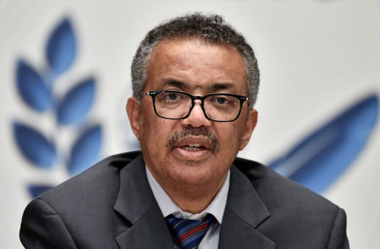 Diretor-geral da OMS, Tedros Adhanom Gebreyesus durante entrevista coletiva em Genebra
03/07/2020 Fabrice Coffrini/Pool via REUTERS