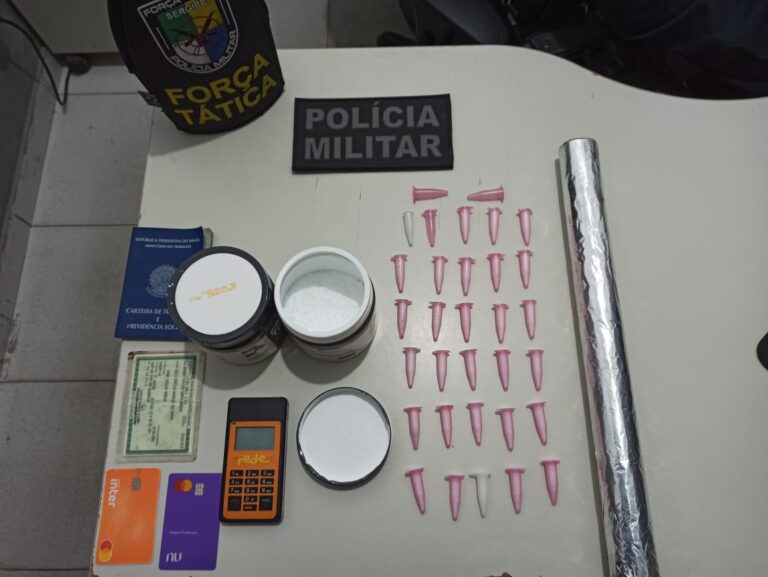 7ºBPM prende homem por tráfico de drogas no bairro Loiola