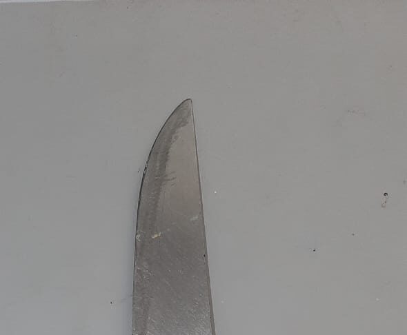 Faca apreendida pela PM