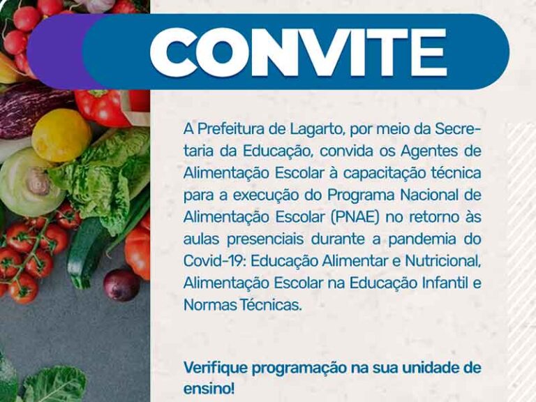 Prefeitura realizará nesta terça mais uma capacitação com os agentes de alimentação