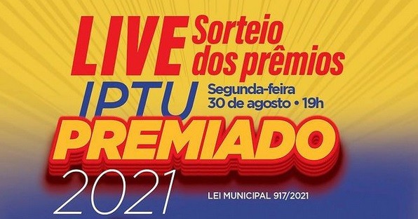 Sorteio do IPTU Premiado de Simão Dias será dia 30