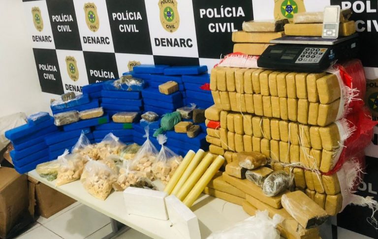 Policia apreende mais de 200 quilos de cocaína, crack e maconha em Aracaju
