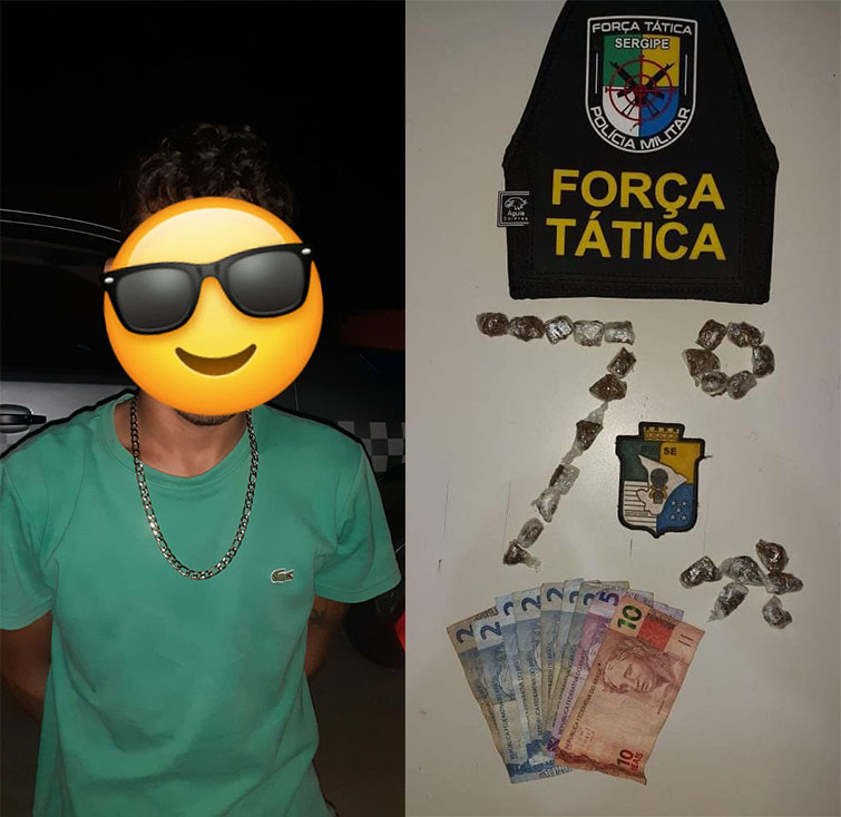 Conhecido da polícia é preso por tráfico de drogas em Lagarto