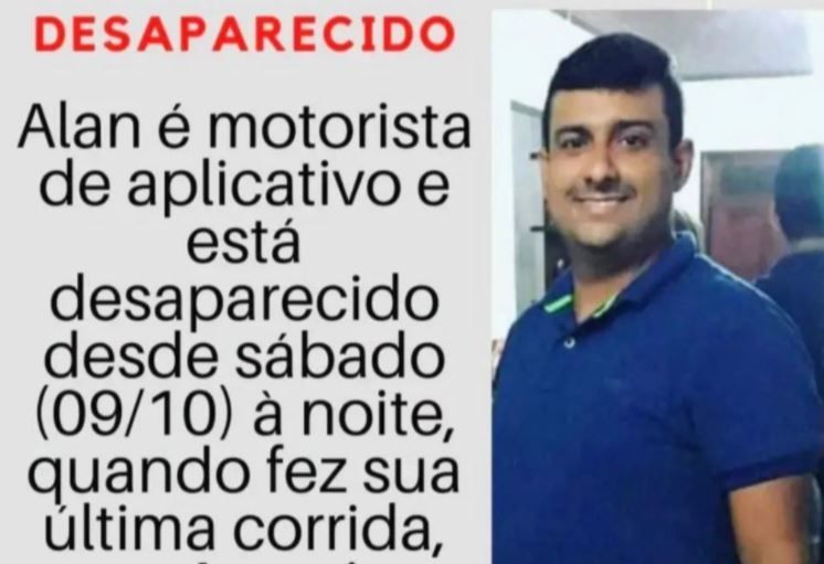 PC localiza motorista de aplicativo desaparecido na capital