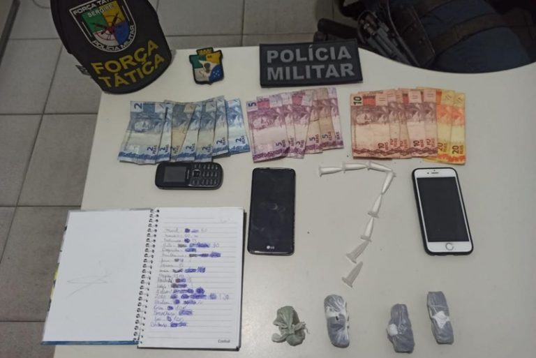Polícia Militar prende dois homens por tráfico de drogas em Lagarto