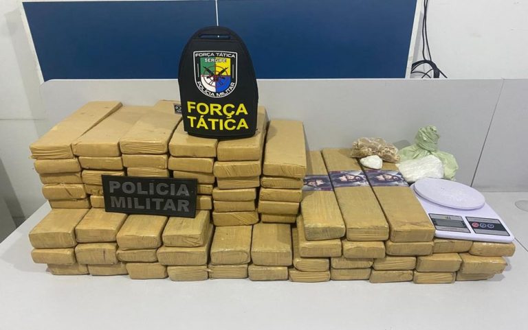 Três mulheres são presas e 66 kg de drogas são apreendidos em Aracaju