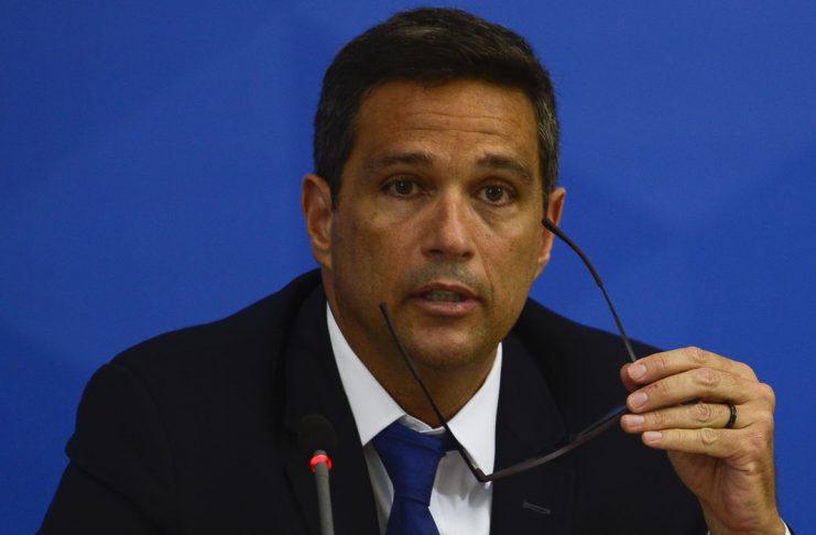 O  presidente do Banco Central, Roberto Campos Neto falam à imprensa no Palácio do Planalto, sobre as ações de enfrentamento ao covid-19 no país