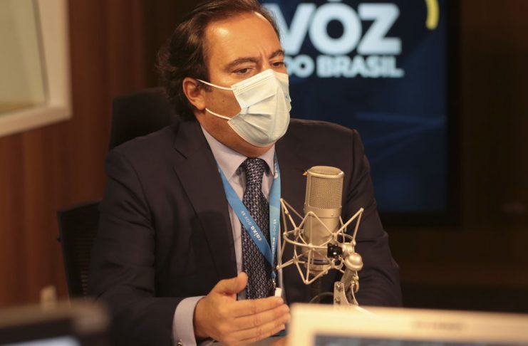 O presidente da Caixa Econômica Federal, Pedro Guimarães, participa do programa A Voz do Brasil