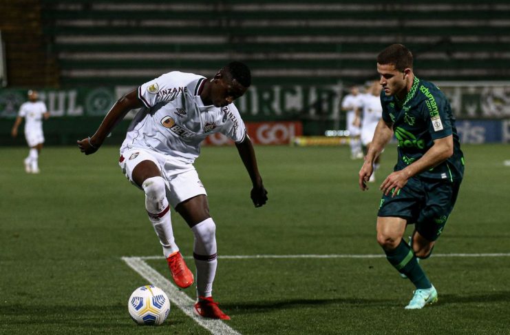 Chapecó -  07/09/2021 - Arena Condá.
Fluminense enfrenta a Chapeocoense esta noite na Arena Condá pela 19ª rodada do Campeonato Brasileiro 2021.
FOTO: LUCAS MERÇON / FLUMINENSE F.C.