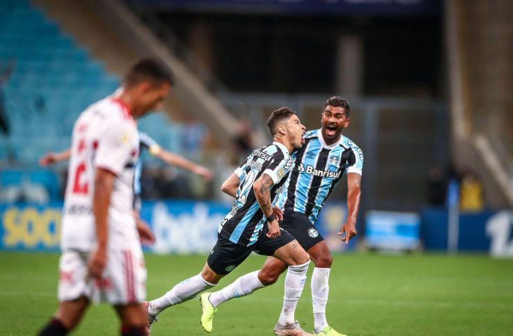 RS - FUTEBOL/TREINO GREMIO  - ESPORTES - Jogadores do Gremio realizam treino durante a tarde desta quarta-feira, na preparação para o Campeonato Brasileiro 2021. FOTO: LUCAS UEBEL/GREMIO FBPA