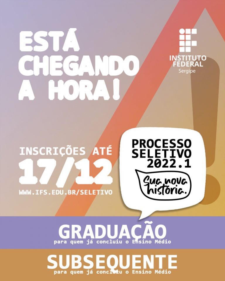 Inscrições para o PSS do IFS encerram nesta sexta-feira, 17