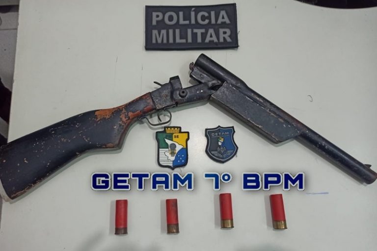 Getam apreende arma pertencente a suspeito de homicídio em Lagarto
