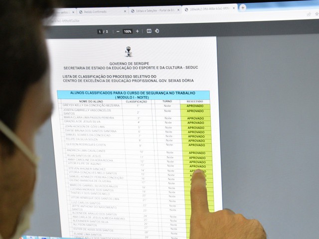 Seduc divulga resultados de processos seletivos em cursos profissionalizante
