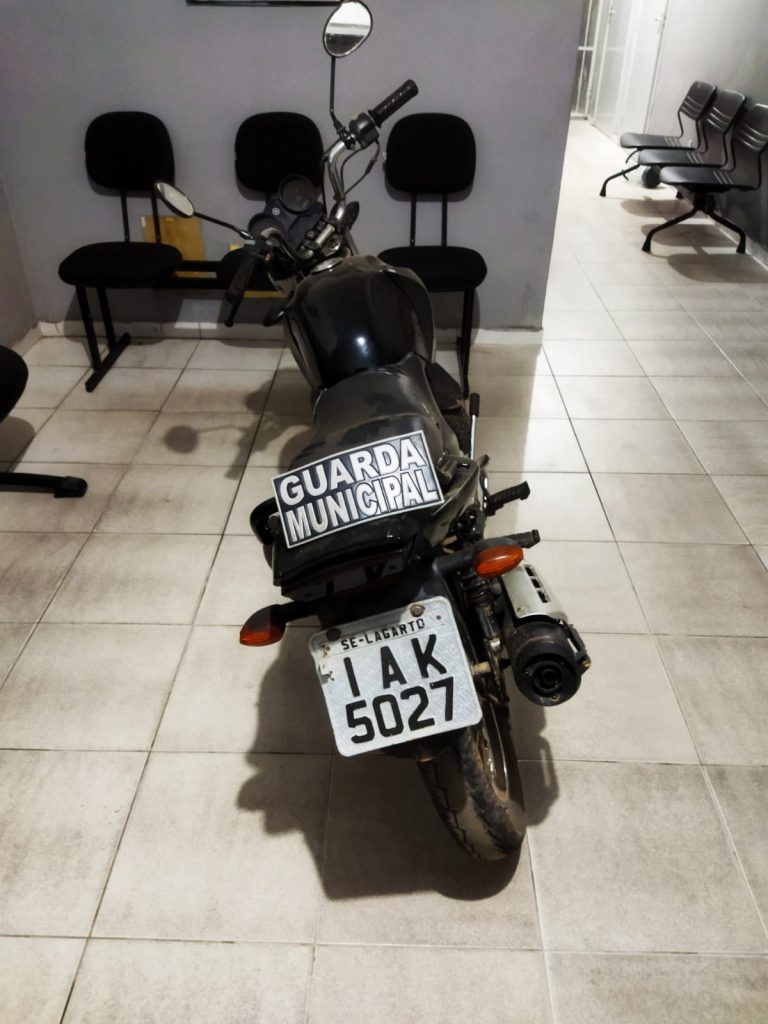 GM de Lagarto recupera mais uma motocicleta roubada