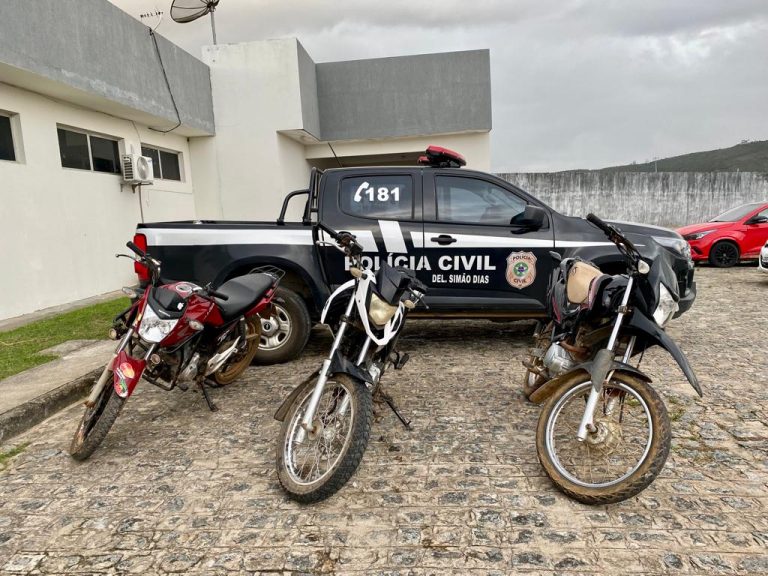 PC de Simão Dias recupera três motos roubadas