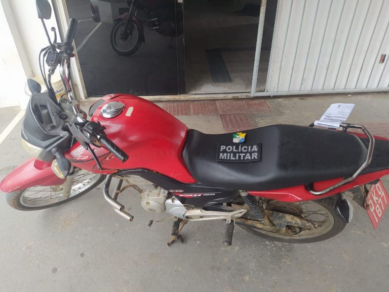 7º BPM recupera motocicleta roubada no povoado Colônia 13