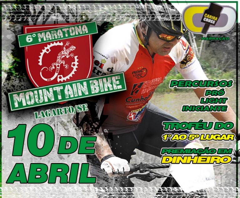Lagarto sediará 6ª Maratona Mountain Bike dia 10 de abril
