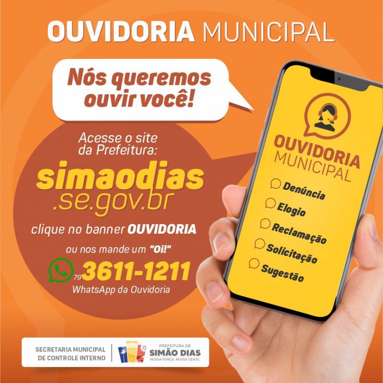 Participação popular: Prefeitura de Simão Dias lança Ouvidoria Municipal