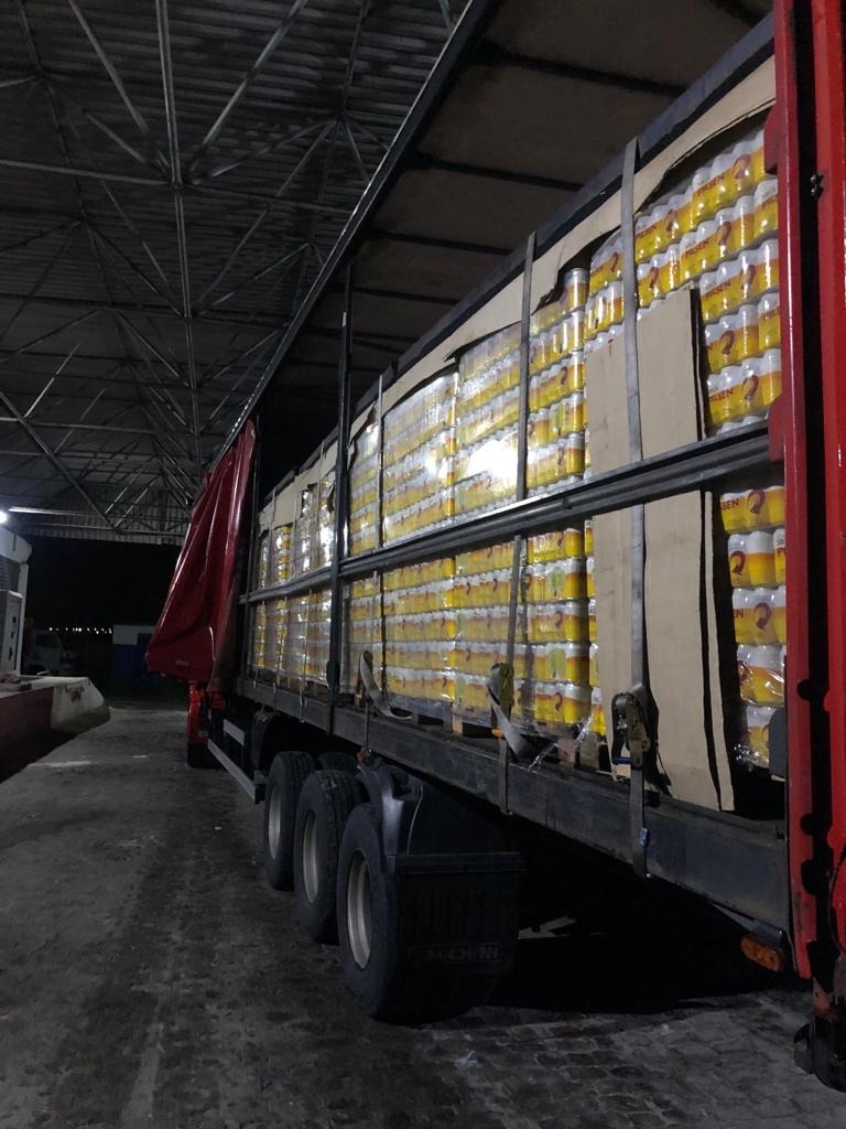 Carreta com 192 mil latas de cerveja é apreendida entre Riachão e Tobias Barreto