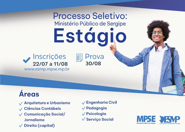 MPSE abre inscrições para processo seletivo de estágio de nível superior