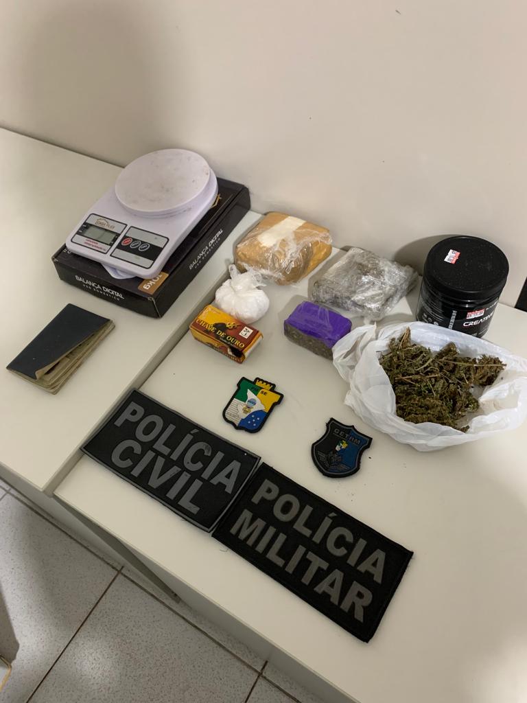 PC e PM de Lagarto prendem mulher em flagrante por tráfico de drogas