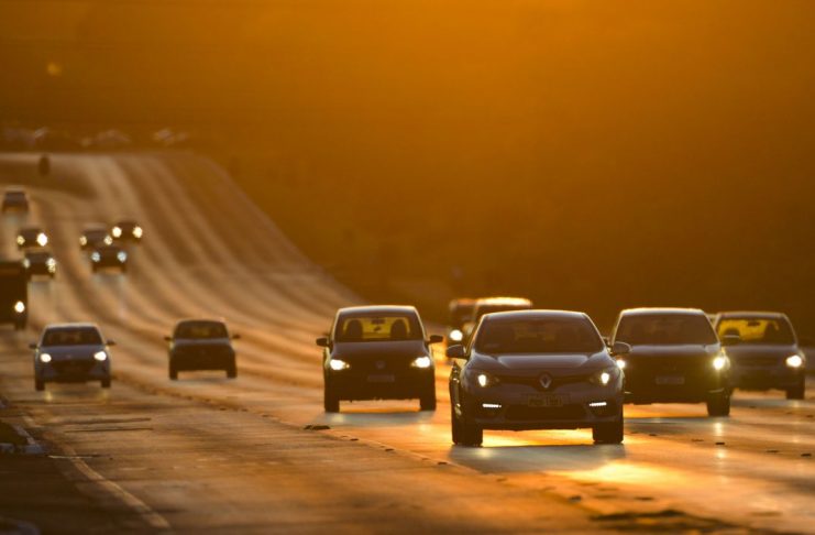 Trânsito no Eixo Monumental em Brasília