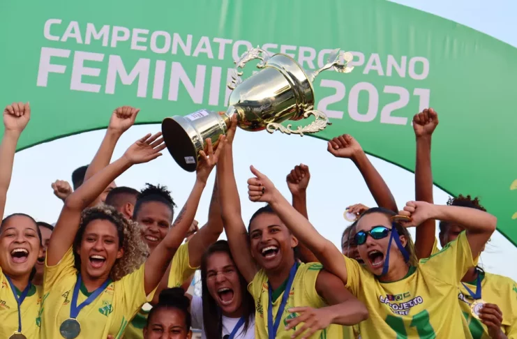 Estanciano campeão do Campeonato Sergipano feminino — Foto: Mikael Machado