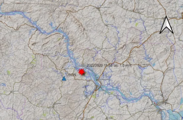 Imagem de tremor registrado em Canhoa — Foto: LabSis
