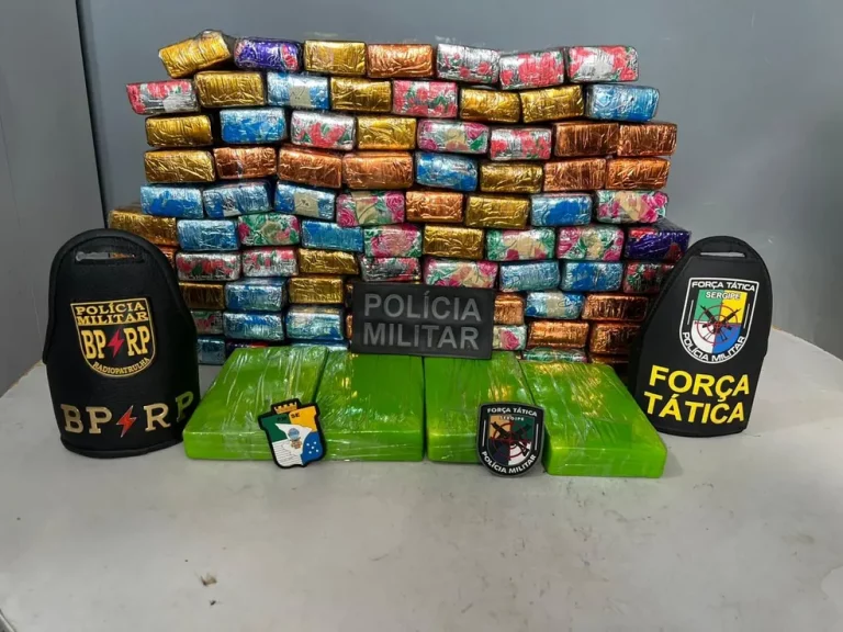 Polícia apreende mais de 60 quilos de droga dentro de veículo