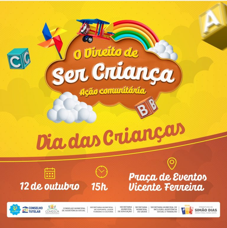 Simão Dias comemora o Dia das Crianças com evento no dia 12