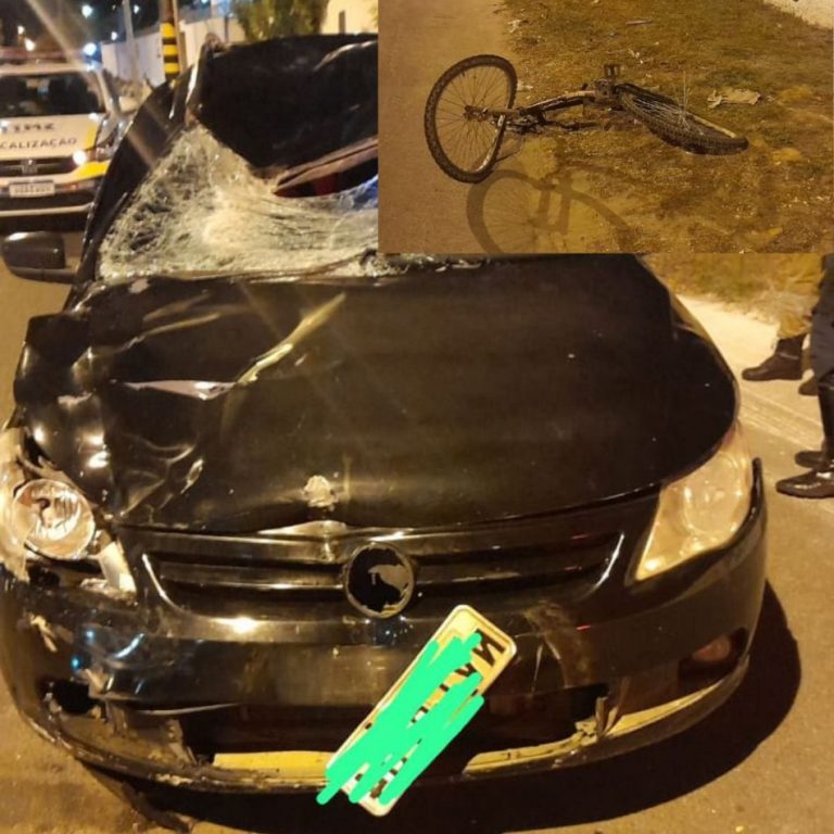Ciclista morre em colisão frontal com carro