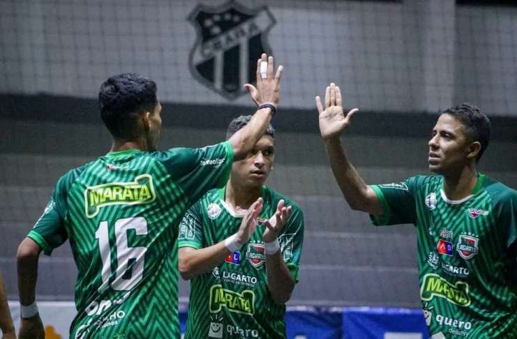 Verdão comemora gol sobre o ADA-AL — Foto: Eslley Lopes/CBFS