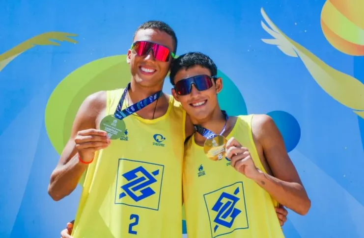 Pedro Oliveira e Vilsomar conquistam o ouro no Circuito Brasileiro de Vôlei de Praia — Foto: Divulgação/Ana Patrícia/Inovafoto/CBV