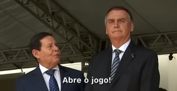 Mourão pede a Bolsonaro que fale com “seu povo” durante evento no Rio