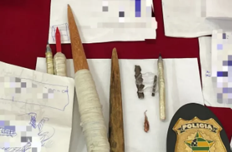 Material apreendido em presídio em Estância — Foto: Polícia Penal/SE