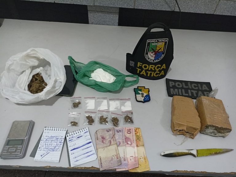 Homem é preso por tráfico na Praça dos Três Poderes em Lagarto