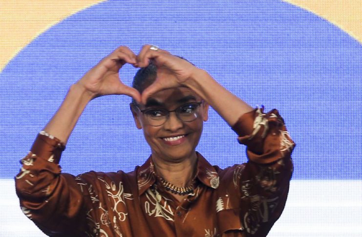 A ministra do Meio Ambiente, Marina Silva, assume o cargo, durante cerimônia de transmissão, no Salão Nobre no Palácio do Planalto.(Foto: Valter Campanato)