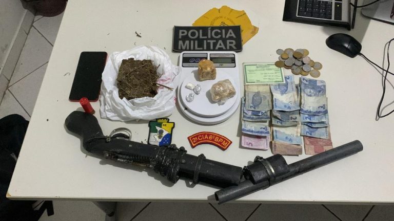 Polícia prende dois homens por tráfico de drogas em Salgado
