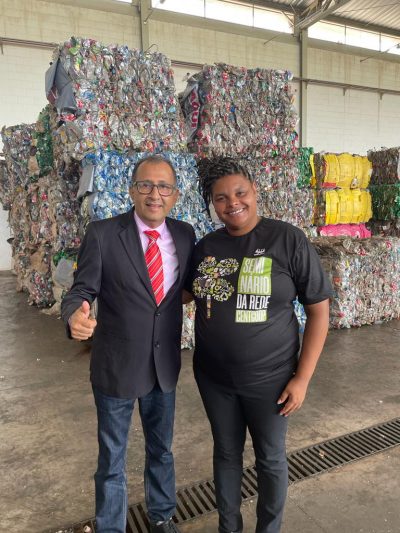 Secretário Prefeitinho visita a maior cooperativa de reciclagem do país