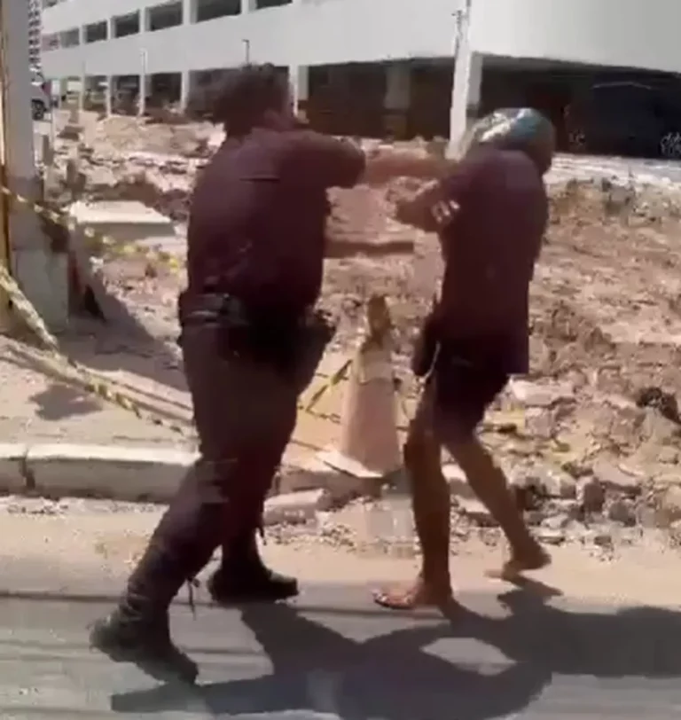 Guarda municipal é flagrado agredindo homem durante briga em Aracaju