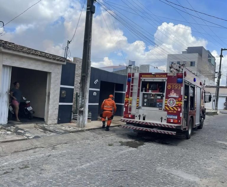 Incêndio é registrado em residência na cidade de Lagarto