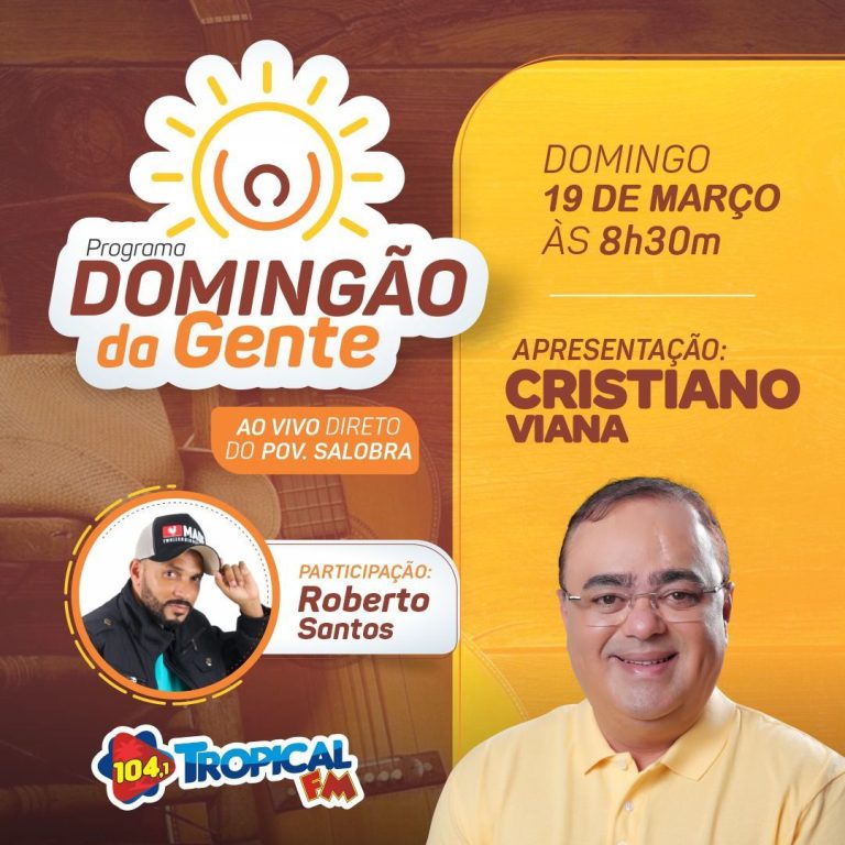 Cristiano Viana retorna com o programa Domingão da Gente