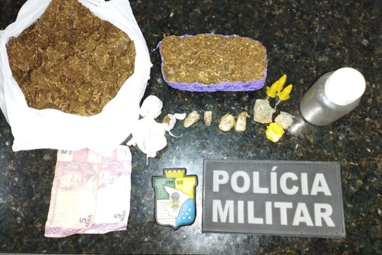 PM prende homem que transitava com meio quilo de maconha em Salgado