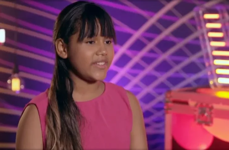 Bia Moura, 11 anos, de Aracaju, está selecionada no 'The Voice Kids' 2023 — Foto: Reprodução/TV Sergipe