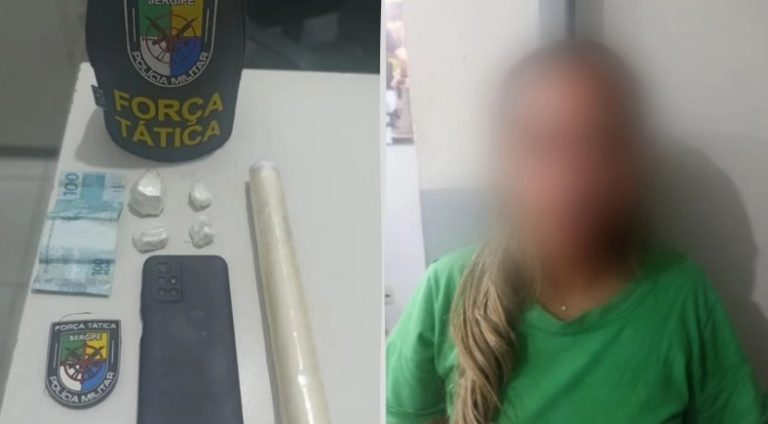 Mulher é presa por tráfico de drogas no povoado Colônia 13 em Lagarto