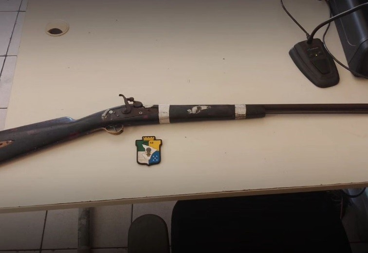 7ºBPM apreende arma de fogo na zona rural de Riachão do Dantas